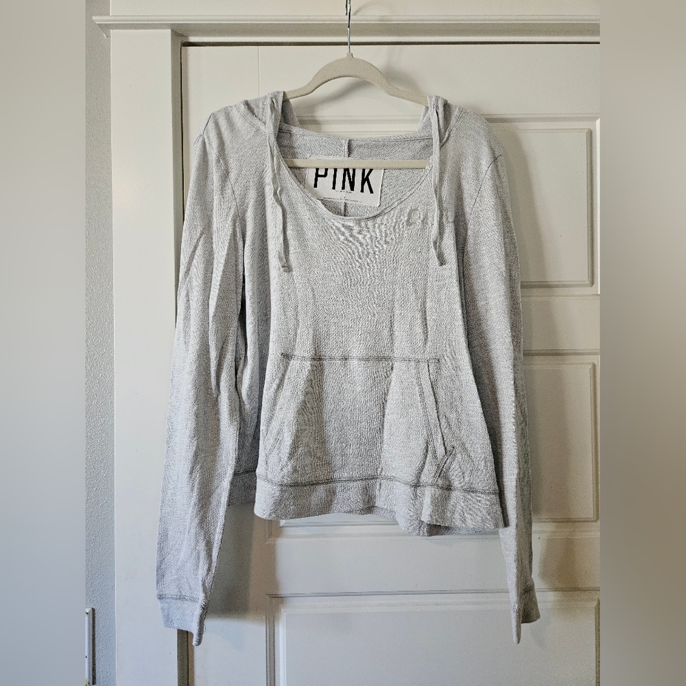 PINK Victoria's Secret Women's Gray Hoodie